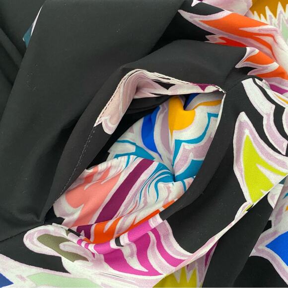 Trina Turk Seychelles Halter Maxi Dress size small Black Floral small medium - Picture 8 of 8